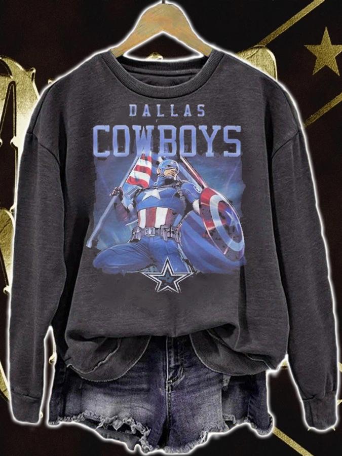 Dallas Cowboys Chris Evans Captain America T-shirt