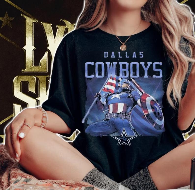 Dallas Cowboys Chris Evans Captain America T-shirt