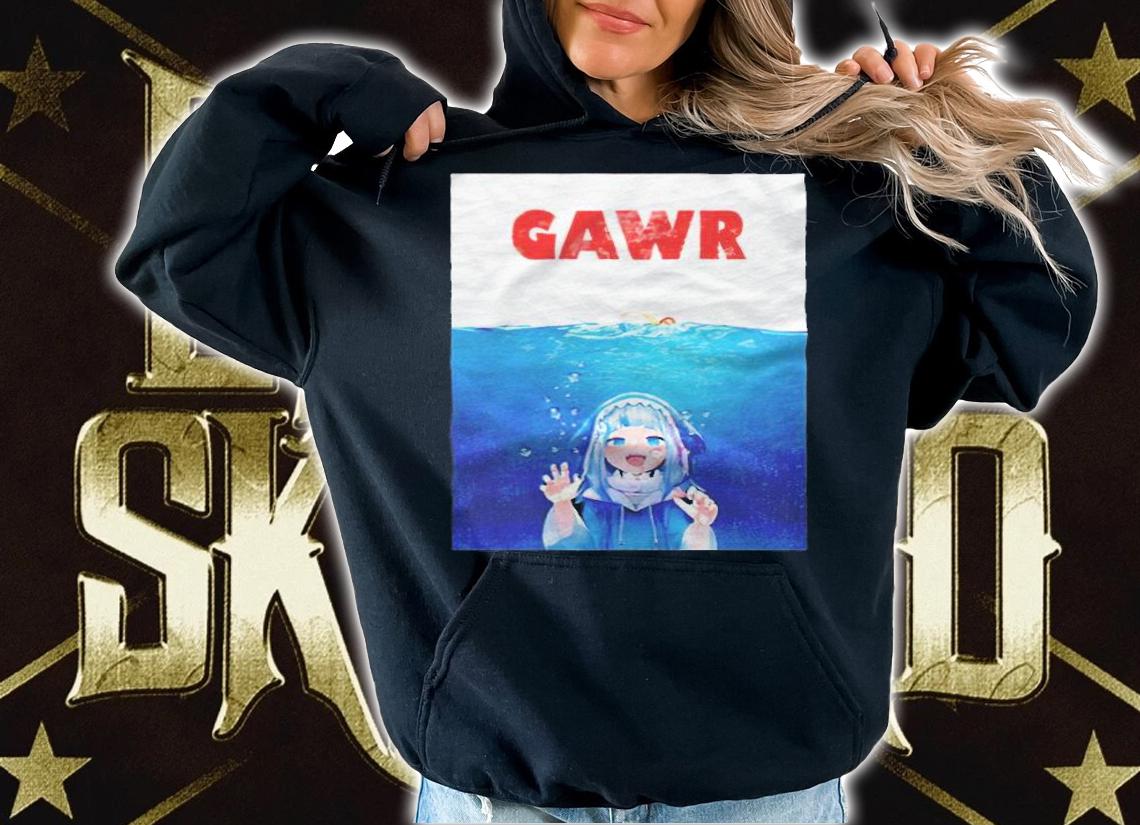 Gawr Gura Shark Jaws funny T-shirt hoodie