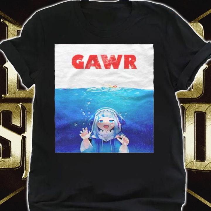 Gawr Gura Shark Jaws funny T-shirt shirt