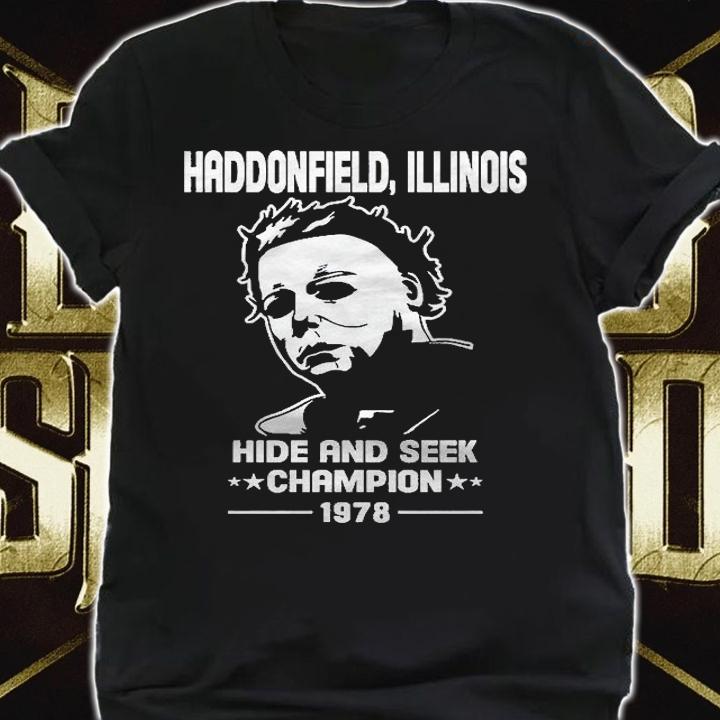 Haddonfield Illinois Hide & Seek Champion Black Tri Blend Shirt shirt
