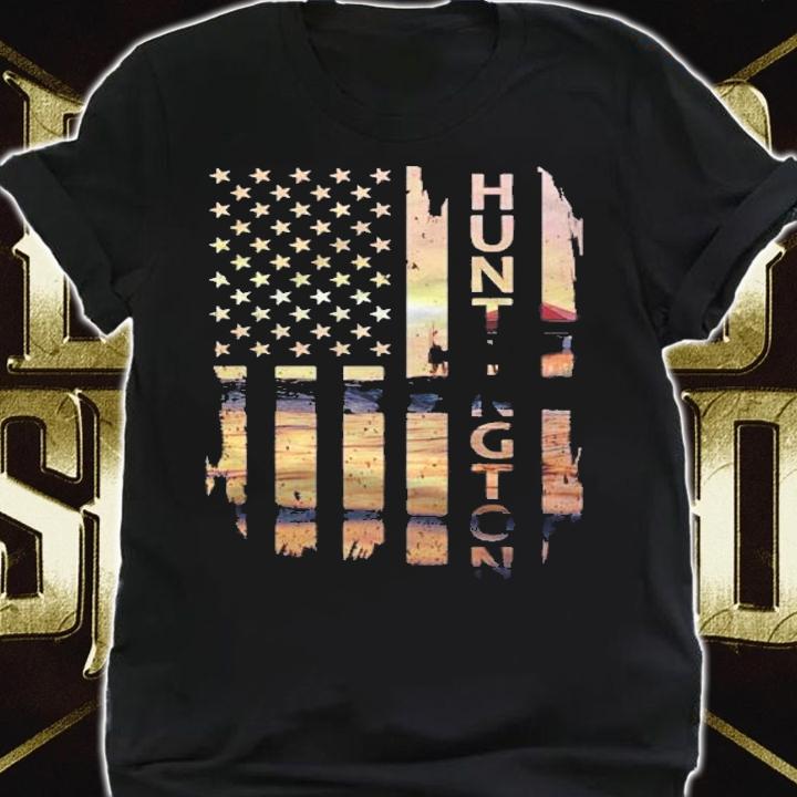 Huntington Beach Summer Sunset American Flag T-shirt shirt