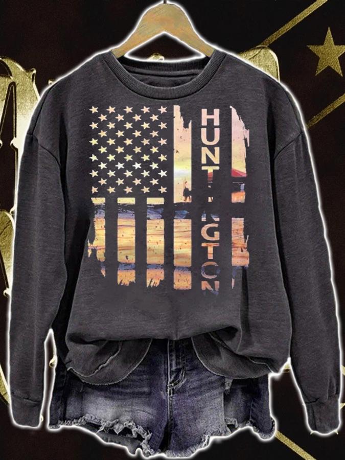 Huntington Beach Summer Sunset American Flag T-shirt sweatshirt