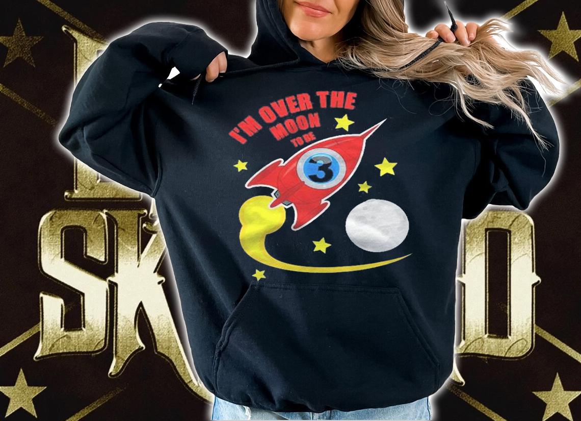 Kids 3Rd Birthday Boys Rocket Space Moon 3 Years Old Shirt hoodie