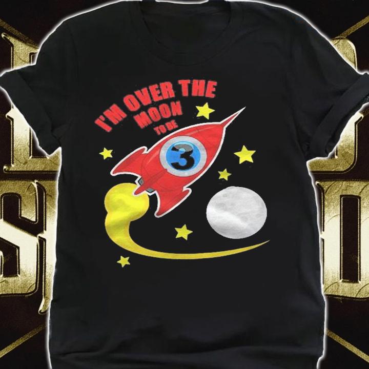 Kids 3Rd Birthday Boys Rocket Space Moon 3 Years Old Shirt shirt