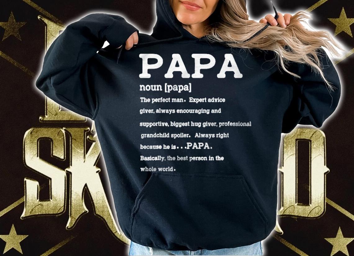 Mens Papa Definition Noun Nutrition Fathers Day Grandpa Shirt hoodie