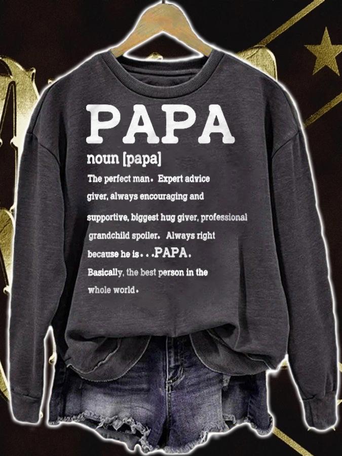 Mens Papa Definition Noun Nutrition Fathers Day Grandpa Shirt sweatshirt