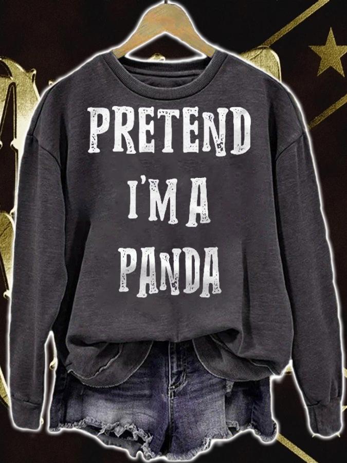 Pretend Im A Panda Halloween Costume Couples Matching Shirt sweatshirt