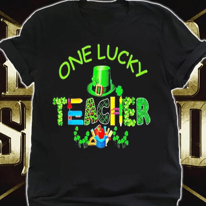 Shamrock One Lucky Teacher St Patrick's Day School T-Shirt shirt