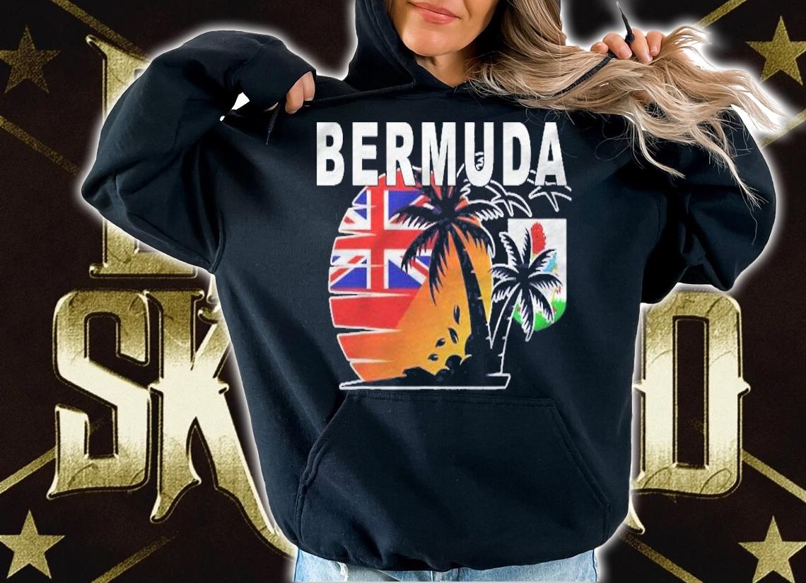 Tropical British Beach Sunset Flag Of Bermuda Shirt hoodie