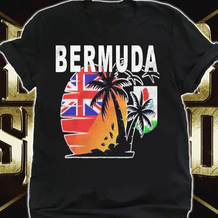 Tropical British Beach Sunset Flag Of Bermuda Shirt shirt