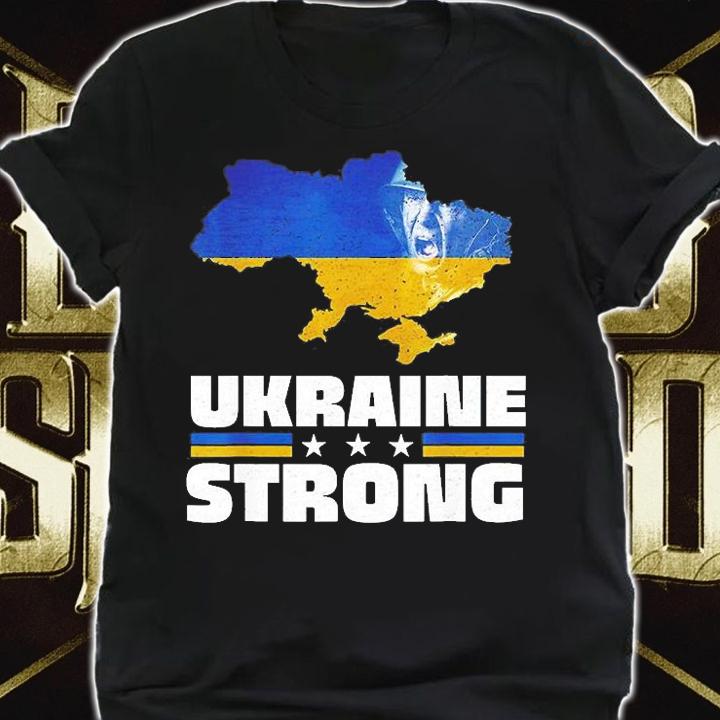 Vintage Soldier Ukrainians Flag Ukrain In Ukrain Map Love Ukraine T-Shirt