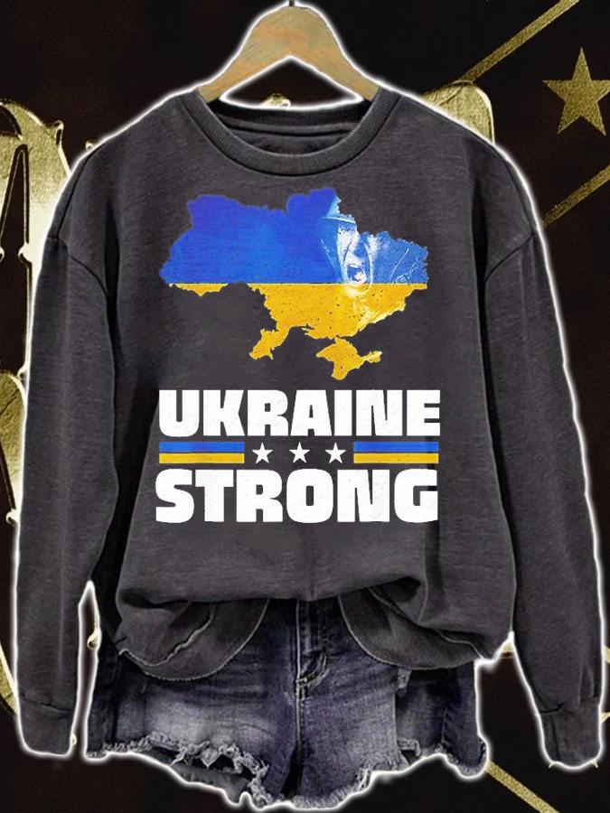 Vintage Soldier Ukrainians Flag Ukrain In Ukrain Map Love Ukraine T-Shirt