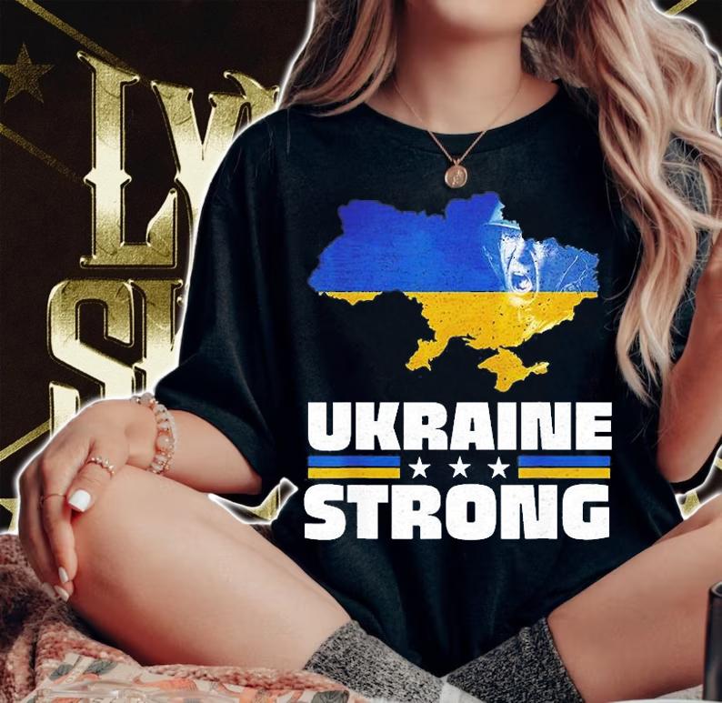 Vintage Soldier Ukrainians Flag Ukrain In Ukrain Map Love Ukraine T-Shirt