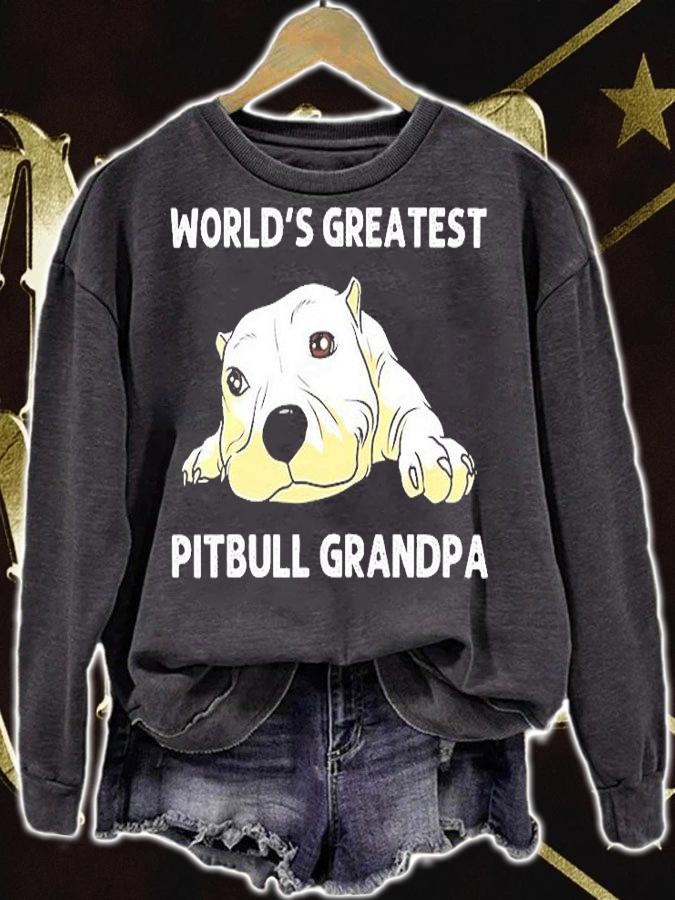 World's Greatest Pitbull Grandpa Shirt sweatshirt