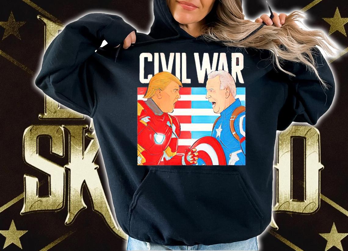 Civil War Marvel Trump And Biden Shirt hoodie