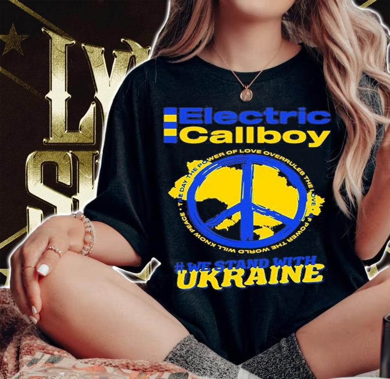 Electric Callboy We Stand With Ukraine T-Shirt woman shirt