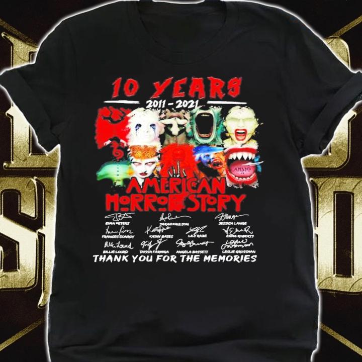 10 years 2011 2021 American Horror Story signatures t-shirt shirt