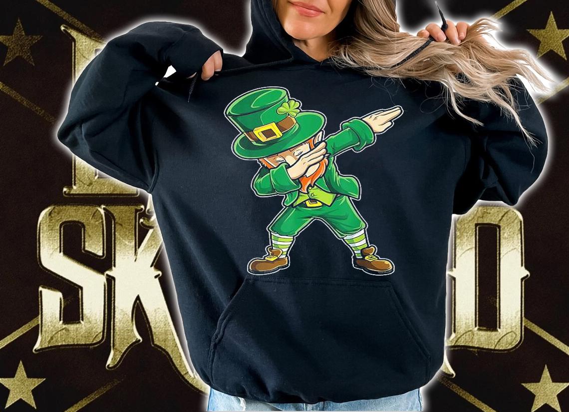 Dabbing Leprechaun Happy St Patricks Day Men Kids Toddler T-Shirt hoodie