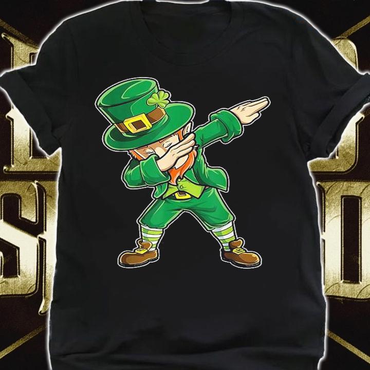 Dabbing Leprechaun Happy St Patricks Day Men Kids Toddler T-Shirt shirt