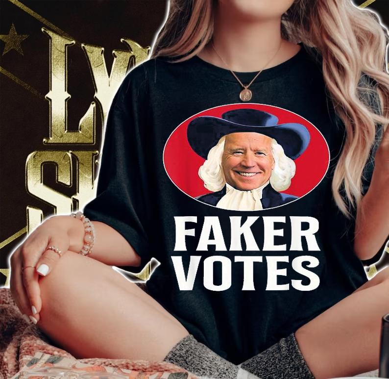Faker Votes Funny Joe Biden T-Shirt woman shirt
