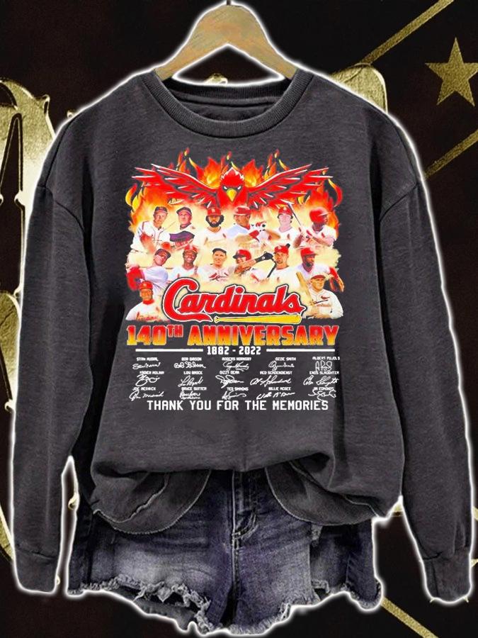Cardinals 140th Anniversary 1882 2022 Thank You For The Memories T-Shirt sweatshirt