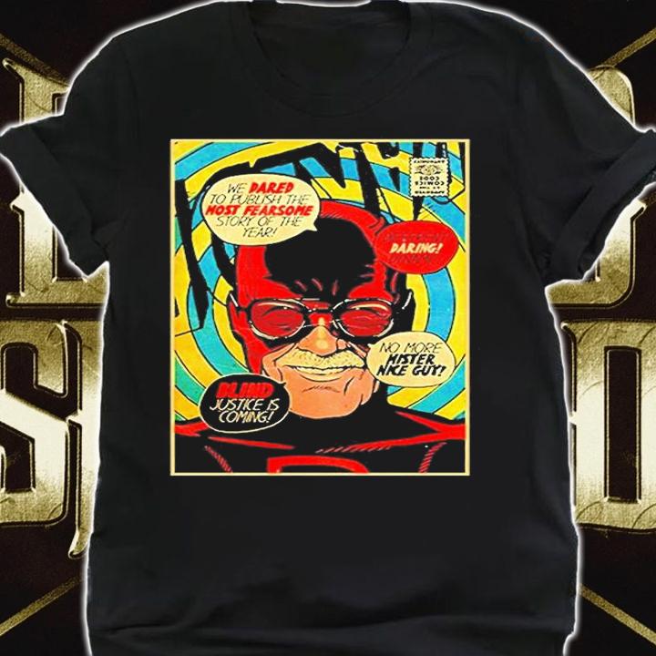 Daredevil Parody Stan Lee Fan Art Daredevil Comic Book Cover T-Shirt shirt