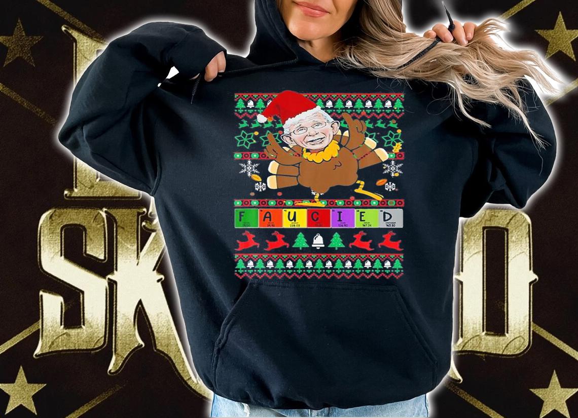 Fauci Lied Faucied Christmas Fauci Mandates Ugly Christmas T-Shirt