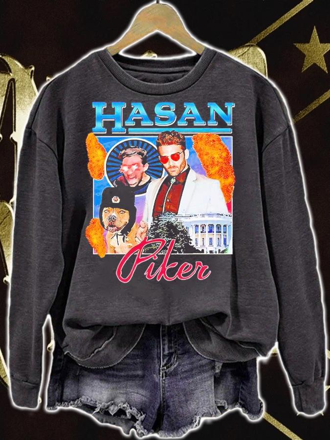 Hasan Piker with Dog poster T-shirt sweatshirt