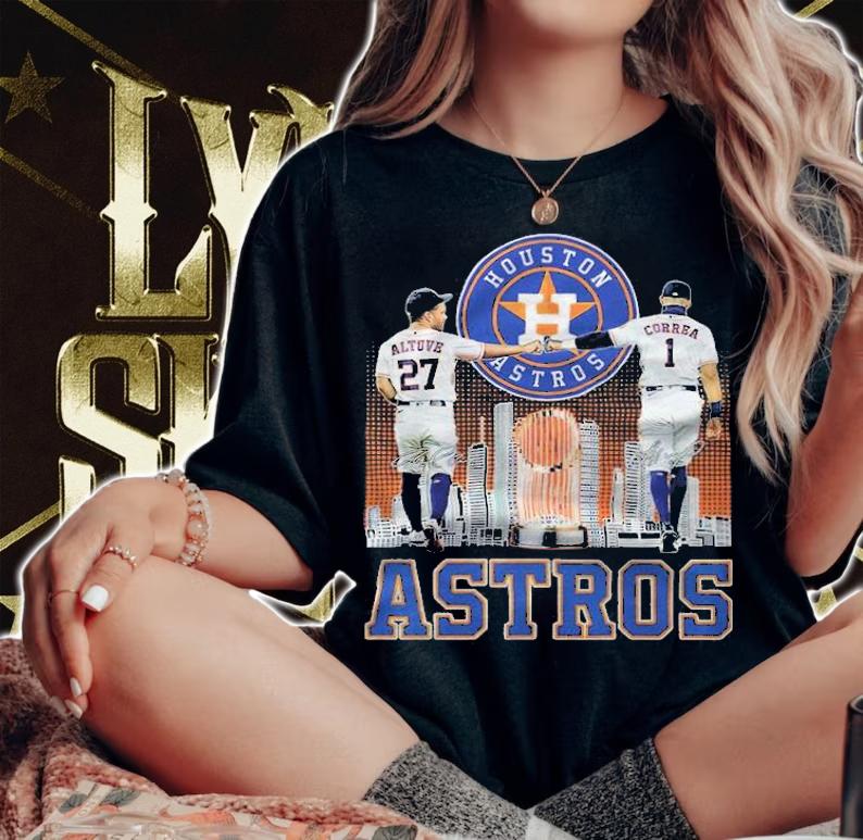 Houston Astros Altuve and Correa signatures shirt woman shirt
