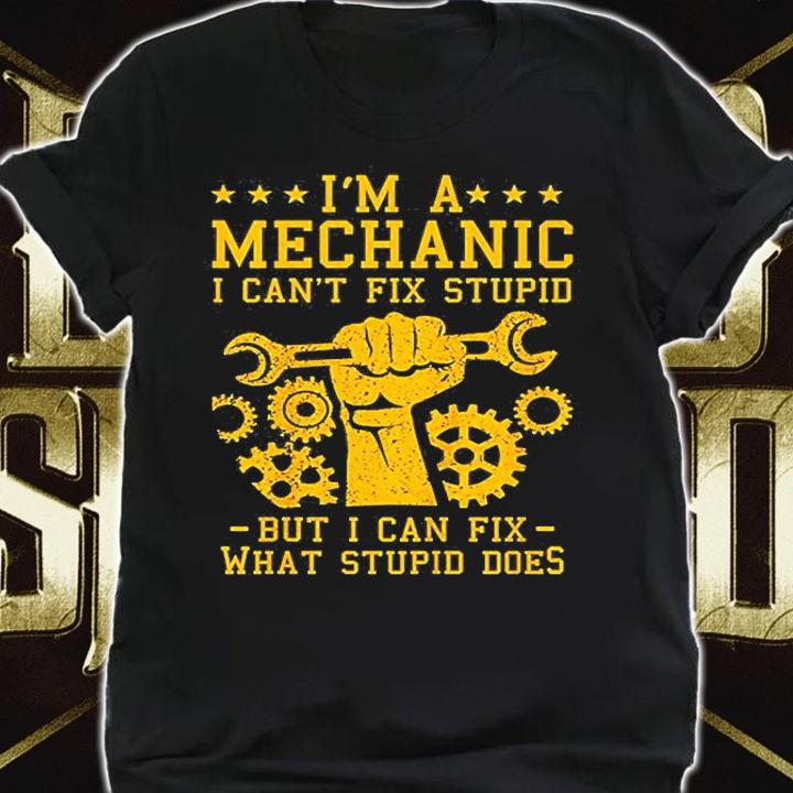 I'm A Mechanic But I Cant Fix Stupid T-Shirt shirt