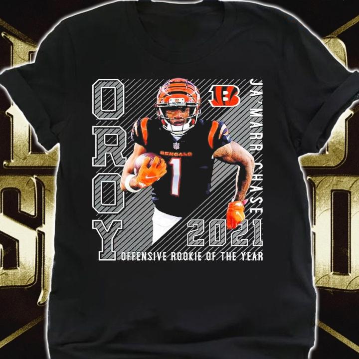 Ja'marr Chase Cincinnati Bengals 2021 NFL Offensive Rookie Of The Year Shirt shirt
