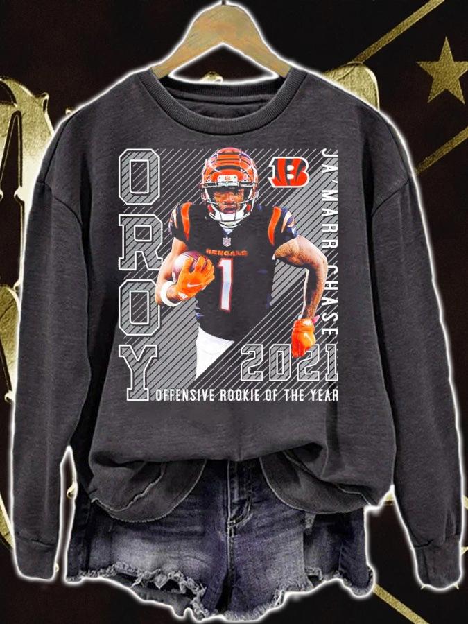 Ja'marr Chase Cincinnati Bengals 2021 NFL Offensive Rookie Of The Year Shirt sweatshirt