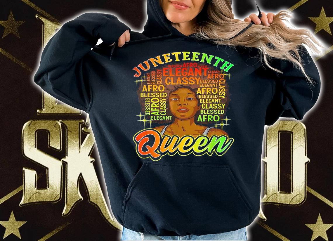 Juneteenth Shirt Women Juneteenth Shirts Natural Afro Queen T-Shirt hoodie