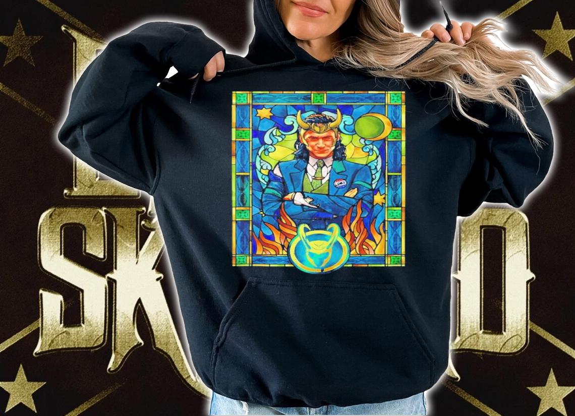 Marvel Loki Stained Glass Portrait Shirt hoodie