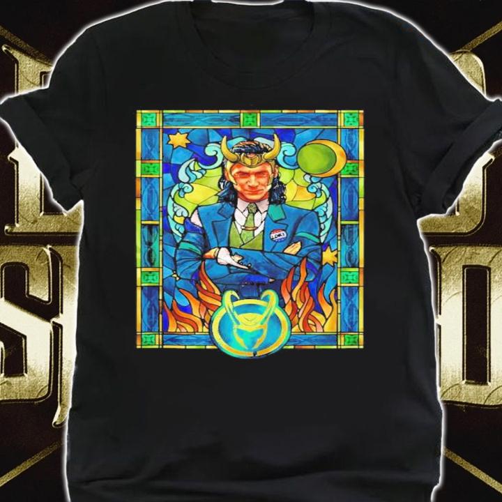 Marvel Loki Stained Glass Portrait Shirt shirt