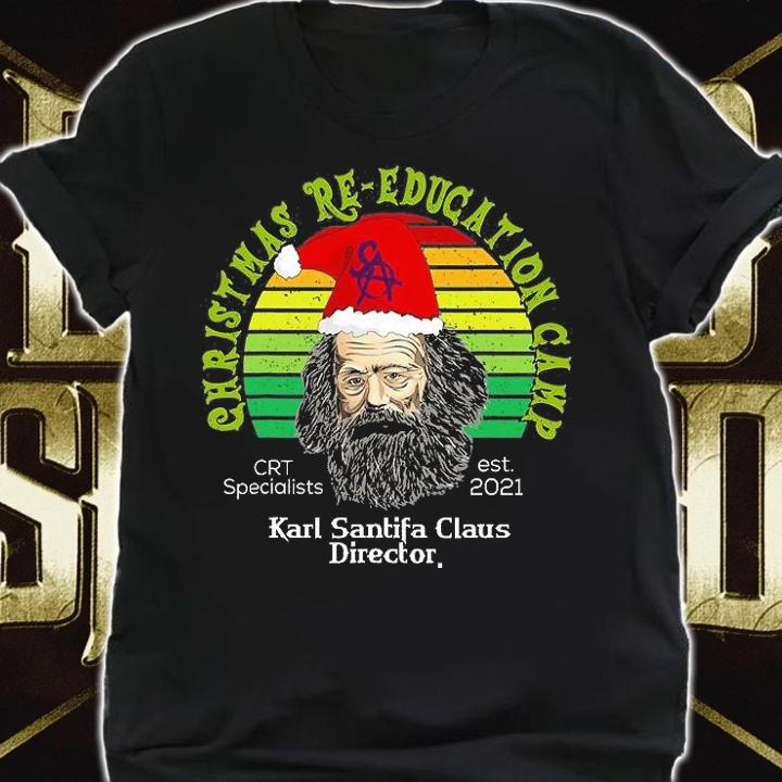 Santifa Claus Christmas Education Funny Anti Liberal Biden T-Shirt shirt