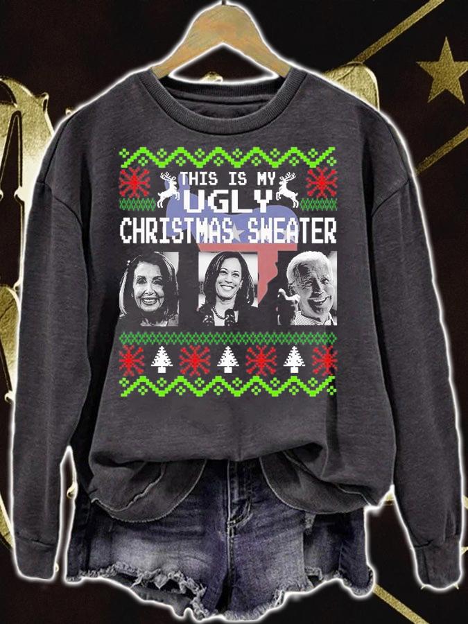 This Is My Ugly Christmas Sweater Anti Biden Kamala T-Shirt