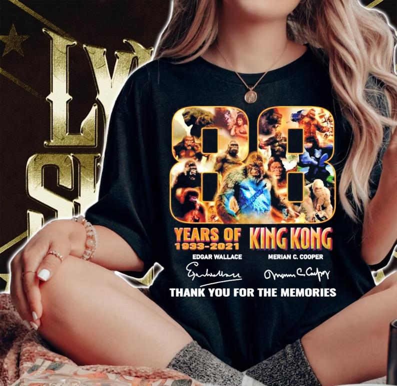 88 years of 1933-2021 King Kong signature shirt woman shirt
