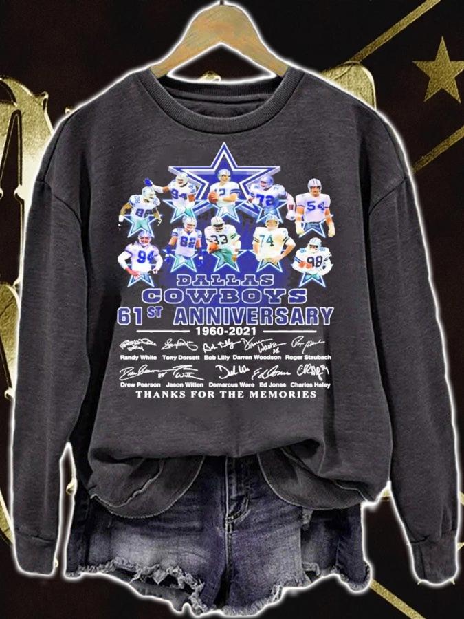 Dallas Cowboys 61st anniversary 1960-2021 signatures shirt
