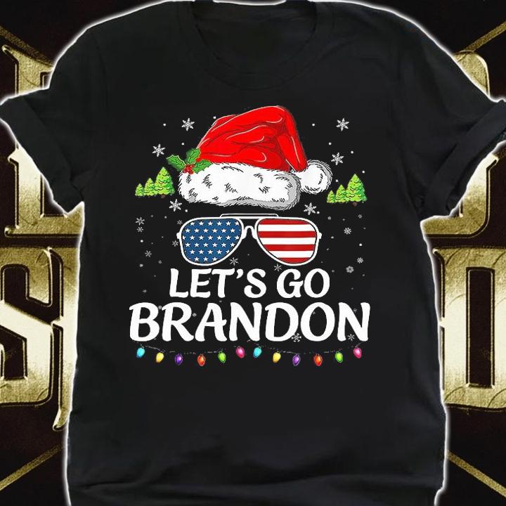 Let's Go Branson Brandon Conservative Anti Liberal Santa Hat Christmas T-Shirt