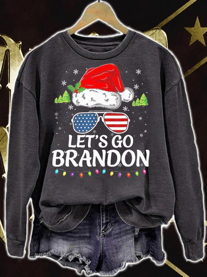 Let's Go Branson Brandon Conservative Anti Liberal Santa Hat Christmas T-Shirt