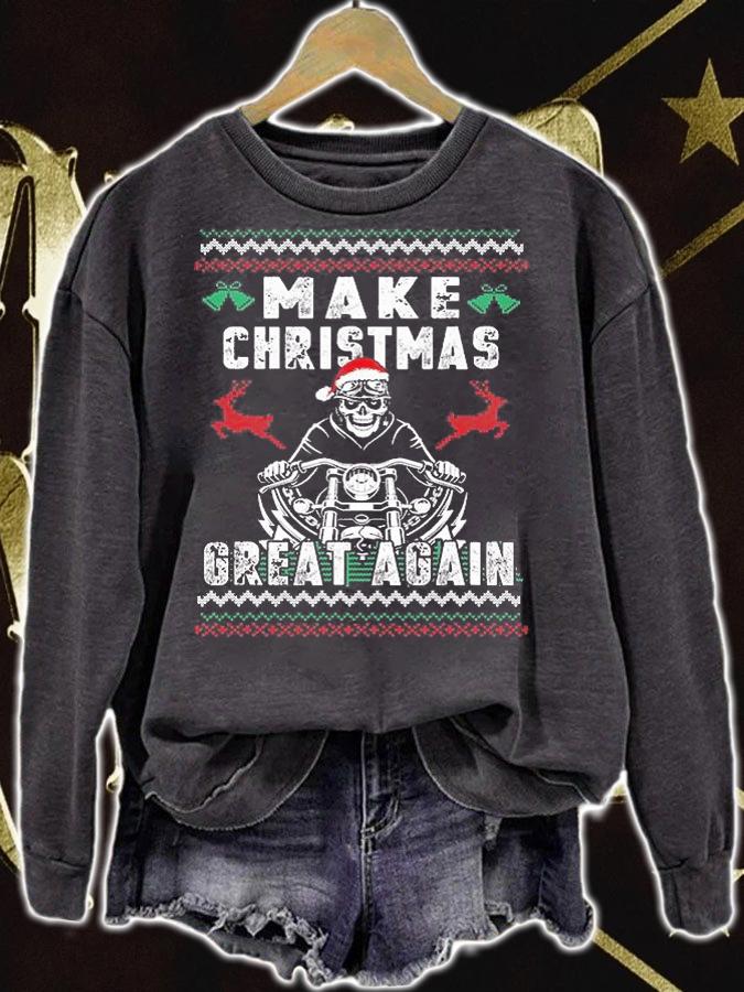 Make Christmas Great Again Funny Pro Trump Funny T-Shirt sweatshirt