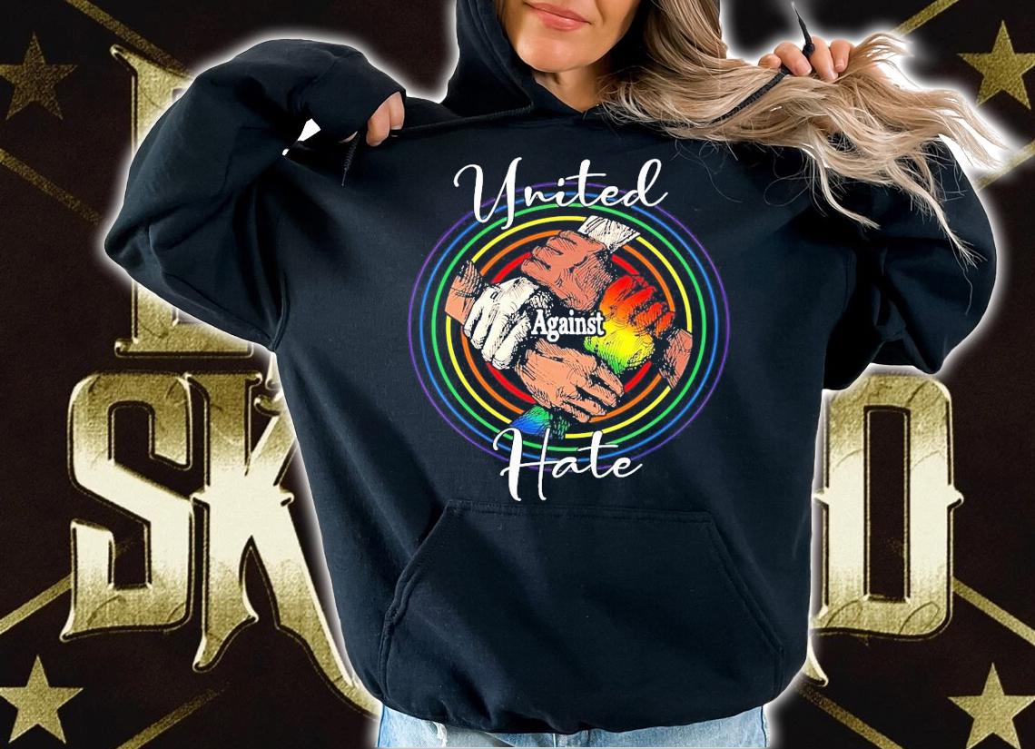 Men's United Against Hate shirt hoodie
