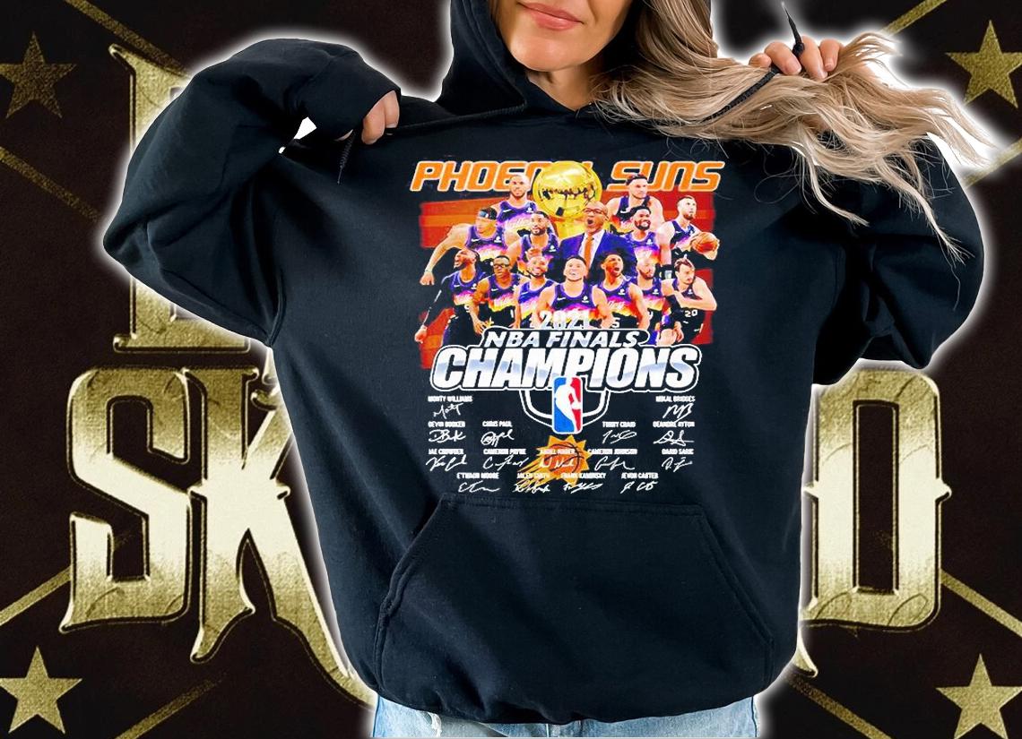 Phoenix Suns 2021 NBA Champions all signature T-shirts and sweatshirt hoodie
