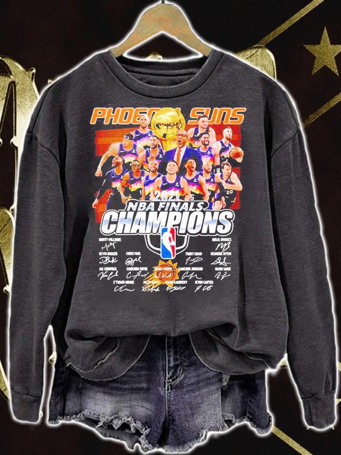 Phoenix Suns 2021 NBA Champions all signature T-shirts and sweatshirt sweatshirt