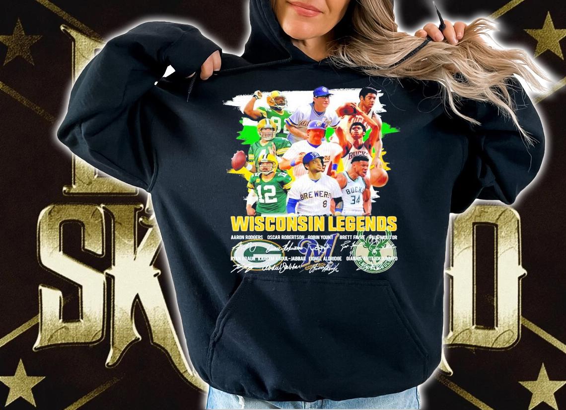 Wisconsin Legends Packers Brewers Bucks signature shirt hoodie