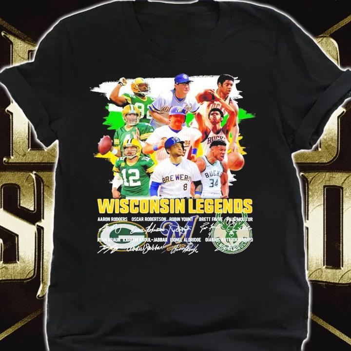 Wisconsin Legends Packers Brewers Bucks signature shirt shirt