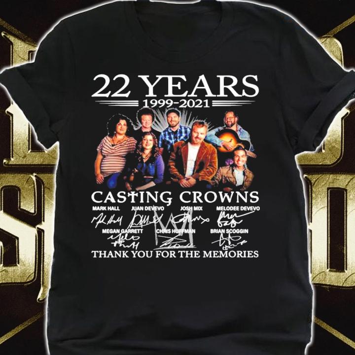 22 years 1999-2021 Casting Crowns signatures shirt shirt