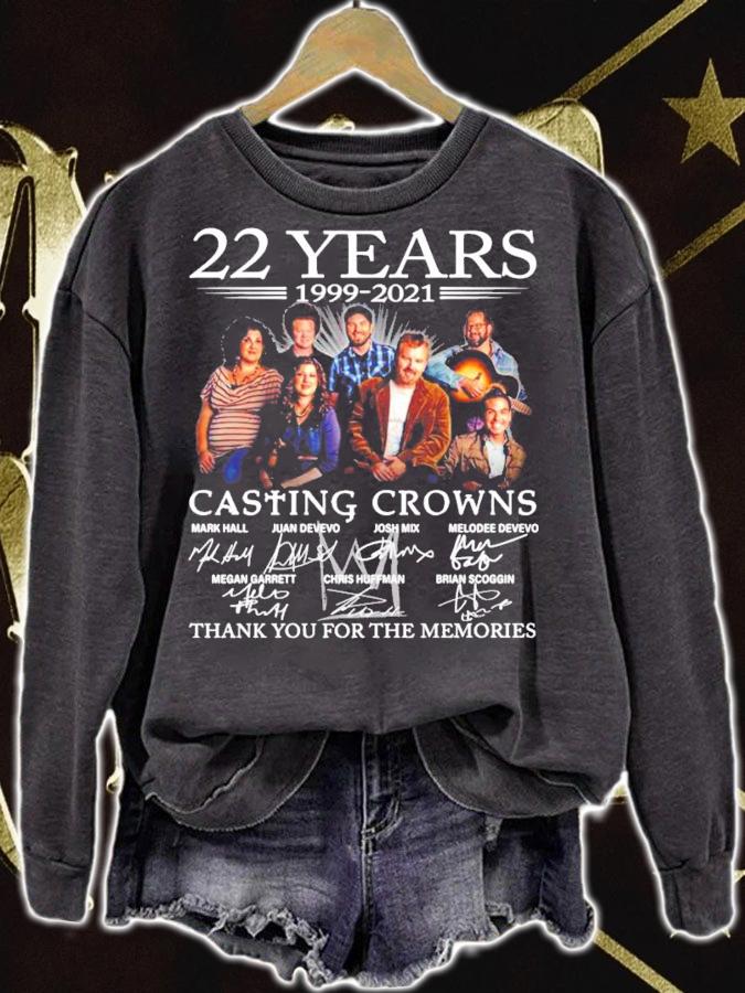 22 years 1999-2021 Casting Crowns signatures shirt sweatshirt